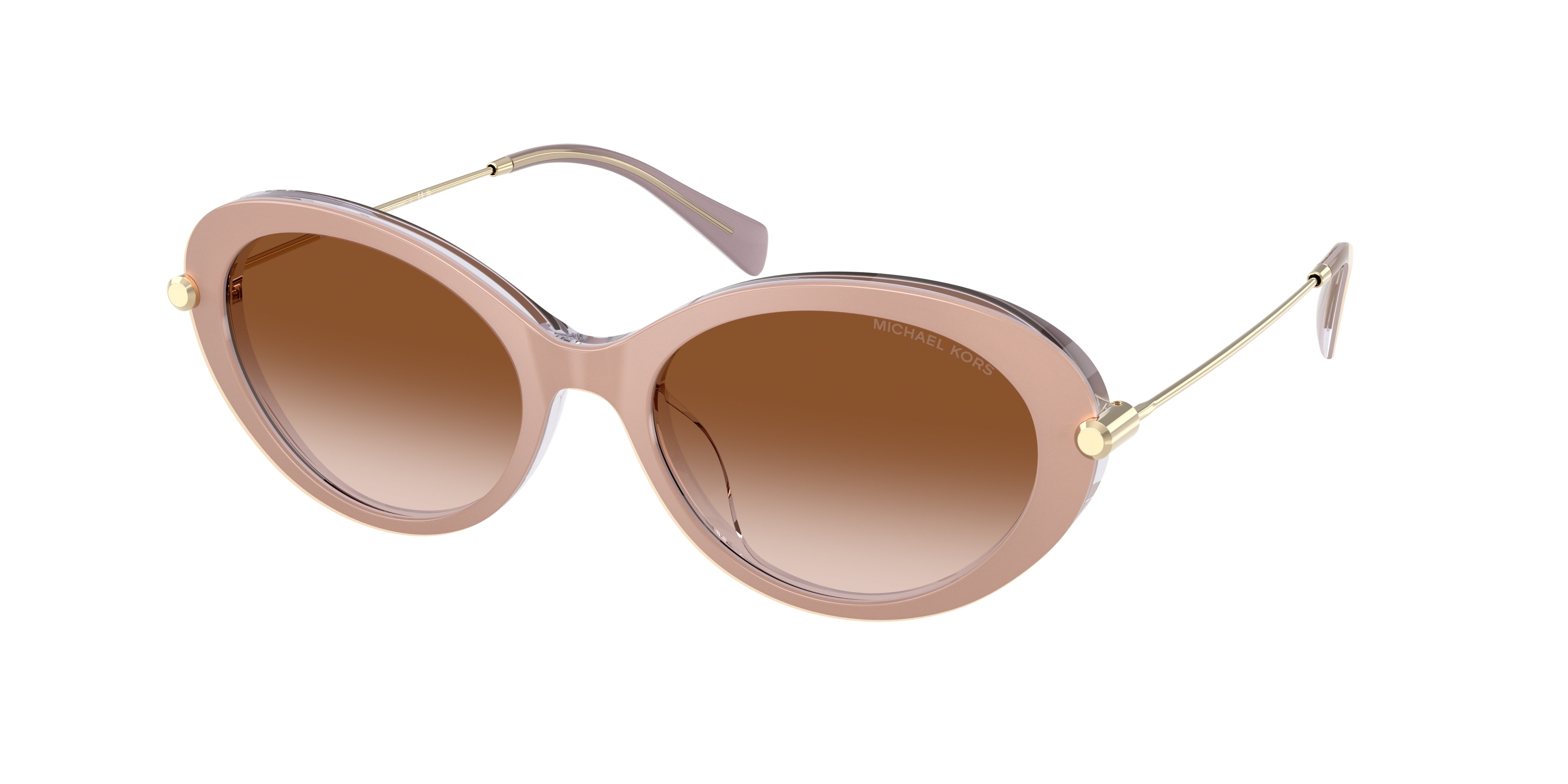 Michael Kors Damen MK2245U Rockaway 401513 Sonnenbrillen Acetat Weiß Braun Rund Normal Schattiert-image